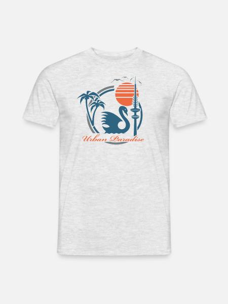 Urban Paradise Hansestadt Hamburg - Männer T-Shirt - Grau meliert