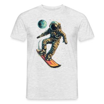 Zero Gravity Snowboarden - Männer T-Shirt - Grau meliert - Vorne - AI Model Male 178 dark (178cm)