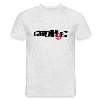 grunge_logo - Männer T-Shirt - Grau meliert - Vorne - AI Model Male 178 dark (178cm)