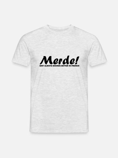 Merde! - Men's T-Shirt - heather grey