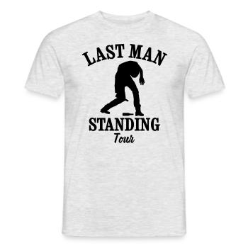LAST MAN STANDING - Männer T-Shirt - Grau meliert - Vorne - AI Model Male 178 dark (178cm)