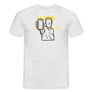 I love Dosenbier - Männer T-Shirt - Grau meliert - Vorne - AI Model Male 178 dark (178cm)