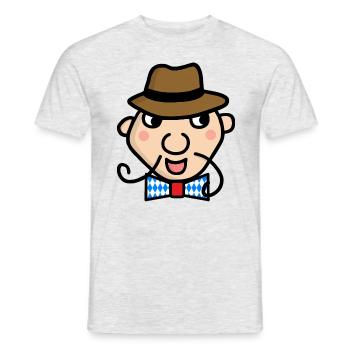 Bayer mit Fliege - Männer T-Shirt - Grau meliert - Vorne - AI Model Male 178 dark (178cm)