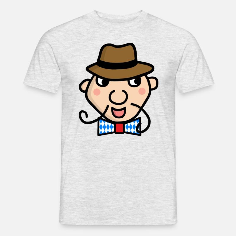 Bayer mit Fliege - Männer T-Shirt - Grau meliert