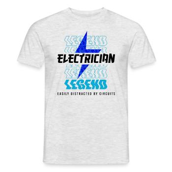 Circuits Voltage Électricien Artisans Electro - T-shirt homme - gris chiné - Devant - AI Model Male 178 dark (178cm)