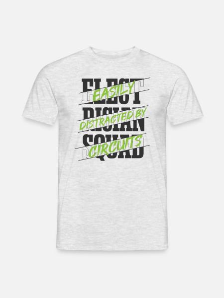 Stromkreis für Elektriker, Elektroarbeiter, - Männer T-Shirt - Grau meliert