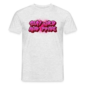 Stay wild and pride - T-shirt homme - gris chiné - Devant - AI Model Male 178 dark (178cm)
