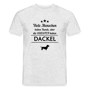 Viele haben Hunde Rauhhaardackel s Geschenk (0172) - Männer T-Shirt - Grau meliert - Vorne - AI Model Male 178 dark (178cm)