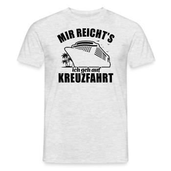 Mir reicht's, ich geh auf Kreuzfahrt - Männer T-Shirt - Grau meliert - Vorne - AI Model Male 178 dark (178cm)
