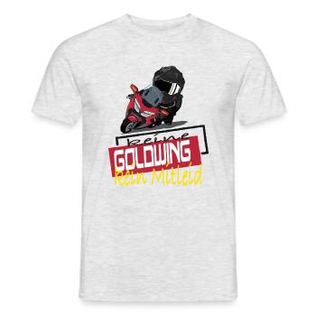 Motorrad Biker Goldwing lustiger Spruch - Männer T-Shirt - Grau meliert - Vorne - AI Model Male 178 dark (178cm)
