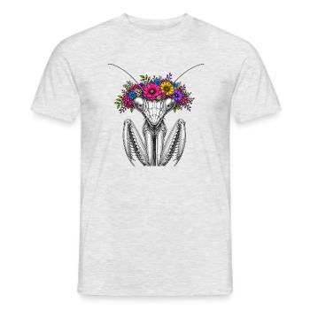Blütenkranz Mantispin - Männer T-Shirt - Grau meliert - Vorne - AI Model Male 178 dark (178cm)