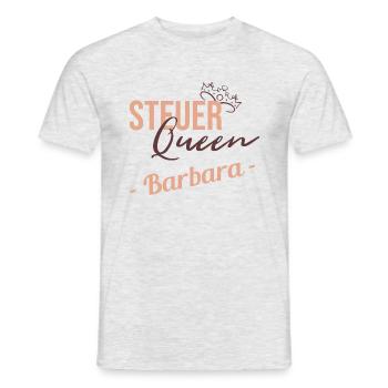 Steuer Queen Barbara - Männer T-Shirt - Grau meliert - Vorne - AI Model Male 178 dark (178cm)