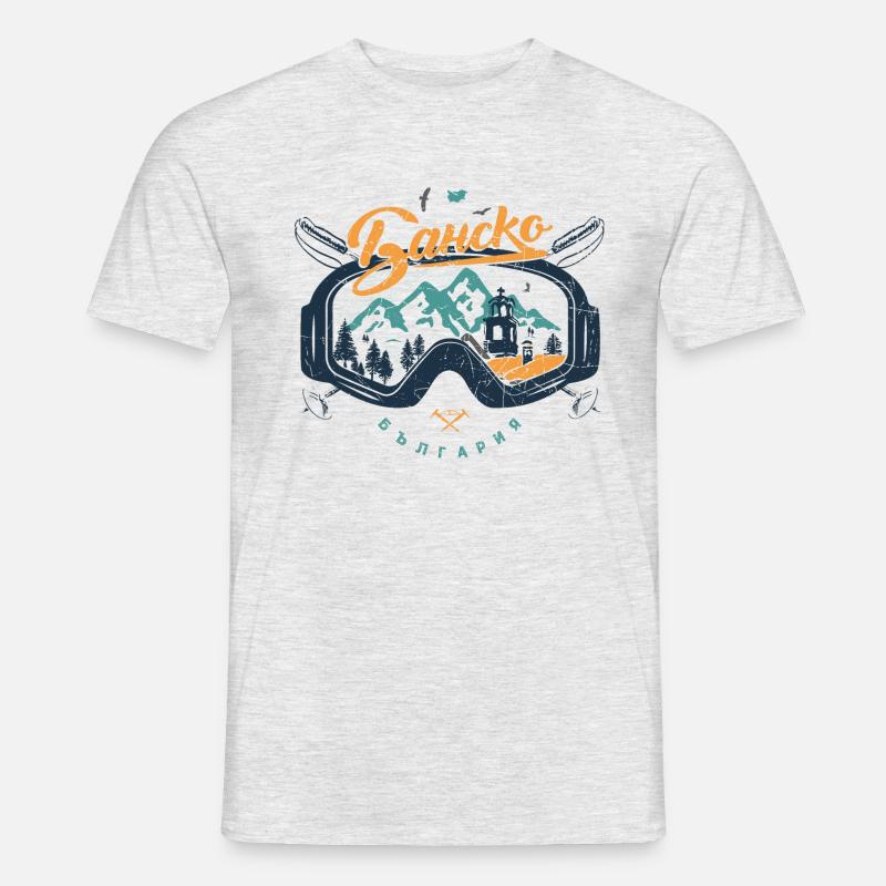 Skizeit Bansko - Männer T-Shirt - Grau meliert