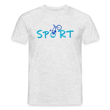 Sport - Männer T-Shirt - Grau meliert - Vorne - AI Model Male 178 dark (178cm)