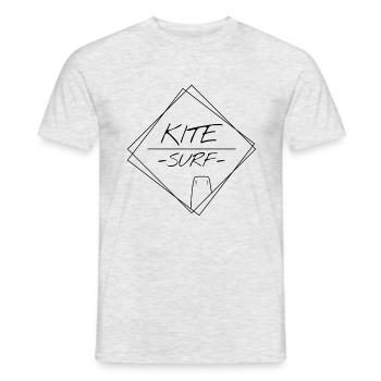 Kite-Surf T-Shirt & Hoodie - Männer T-Shirt - Grau meliert - Vorne - AI Model Male 178 dark (178cm)
