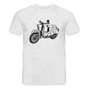Simson Schwalbe KR51 Silhouette - Männer T-Shirt - Grau meliert - Vorne - AI Model Male 178 dark (178cm)