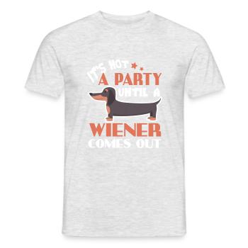 Ce n'est pas une fête avant la sortie d'une viennoise - T-shirt homme - gris chiné - Devant - AI Model Male 178 dark (178cm)