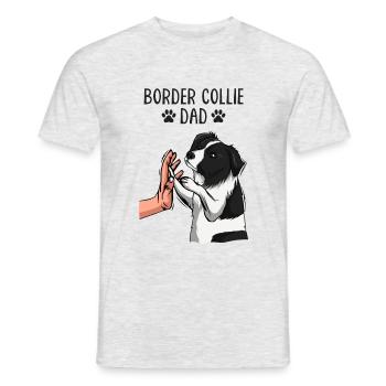 Border Collie Dad Dogs Papa Owner - Men's T-Shirt - heather grey - Front - AI Model Male 178 dark (178cm)