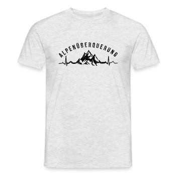 Alpenüberquerung E5 - Männer T-Shirt - Grau meliert - Vorne - AI Model Male 178 dark (178cm)