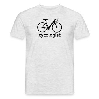 Cycologist - Rennrad, Radfahren, Fahrrad - Männer T-Shirt - Grau meliert - Vorne - AI Model Male 178 dark (178cm)