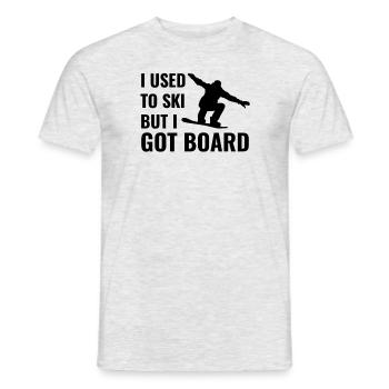 Lustiges Geschenk für einen Snowboarder - Männer T-Shirt - Grau meliert - Vorne - AI Model Male 178 dark (178cm)