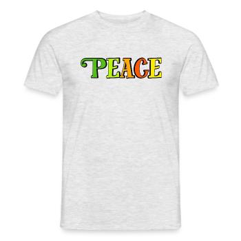 Peace. Peace and love - T-shirt homme - gris chiné - Devant - AI Model Male 178 dark (178cm)