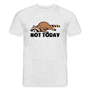 Not today - Tired and lazy - Raccoon - Men's T-Shirt - heather grey - Front - AI Model Male 178 dark (178cm)