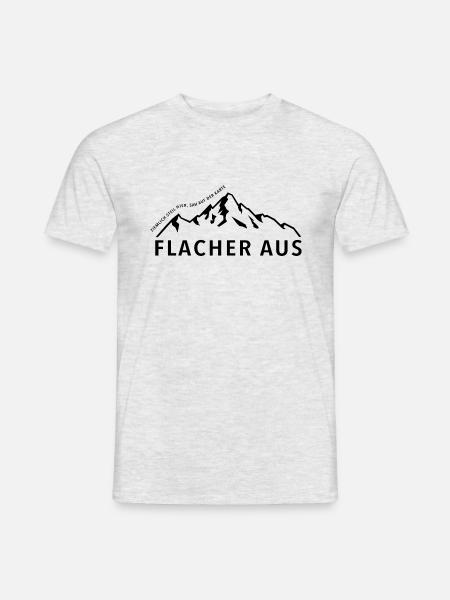 Ziemlich steil hier, sah auf der Karte flacher aus - Männer T-Shirt - Grau meliert
