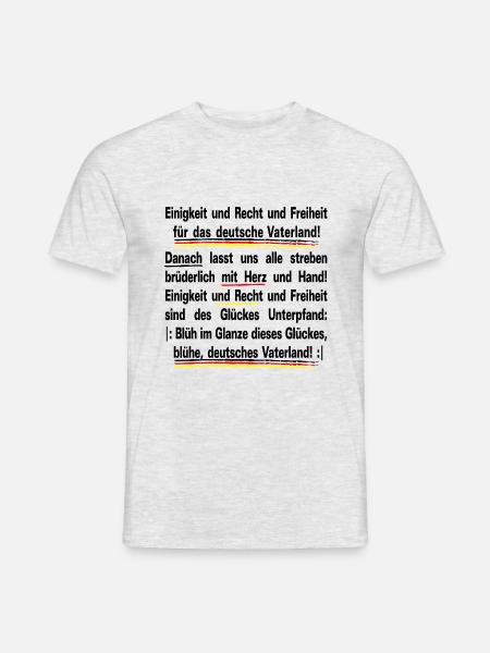 German anthem text - Men's T-Shirt - heather grey