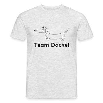 Équipe Teckel Contour Vecteur Teckel - T-shirt homme - gris chiné - Devant - AI Model Male 178 dark (178cm)