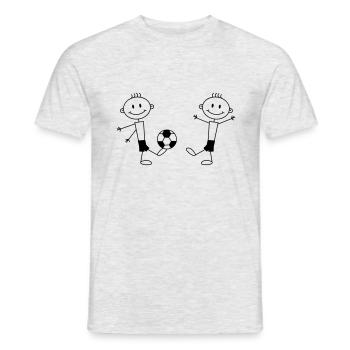Play Soccer Boys - Men's T-Shirt - heather grey - Front - AI Model Male 178 dark (178cm)