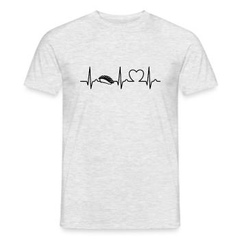 ECG Curve - Heart Curve - Pulse - Food - Sushi - Men's T-Shirt - heather grey - Front - AI Model Male 178 dark (178cm)