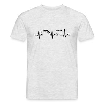 Heart Curve Cruise, Cruise Ship, Vacation - Men's T-Shirt - heather grey - Front - AI Model Male 178 dark (178cm)