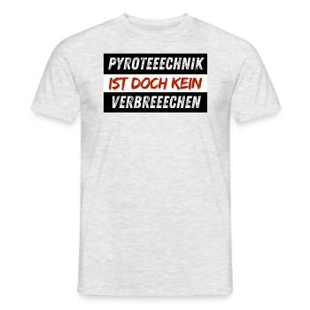 Pyrotechnik ist doch kein Verbrechen Balkon Ultra - Männer T-Shirt - Grau meliert - Vorne - AI Model Male 178 dark (178cm)