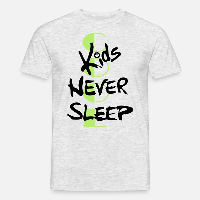 cool Kids never sleep - Mænd T-shirt - grå meleret