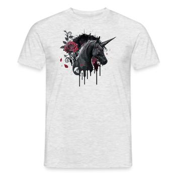 Rose and Unicorn - Men's T-Shirt - heather grey - Front - AI Model Male 178 dark (178cm)