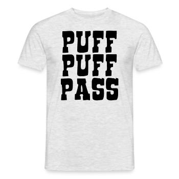 Puff Puff Pass - Smoking Rules for Dummies - Men's T-Shirt - heather grey - Front - AI Model Male 178 dark (178cm)