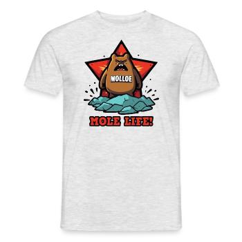 A Mole's Life - Men's T-Shirt - heather grey - Front - AI Model Male 178 dark (178cm)