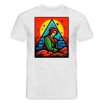 Is This Art: Tough Life Woman - Men's T-Shirt - heather grey - Front - AI Model Male 178 dark (178cm)