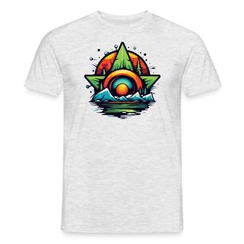 La nature est la star - T-shirt homme - gris chiné - Devant - AI Model Male 178 dark (178cm)