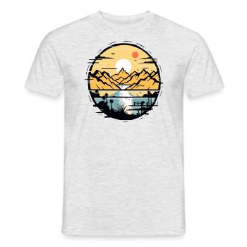 This is my place in nature - Men's T-Shirt - heather grey - Front - AI Model Male 178 dark (178cm)