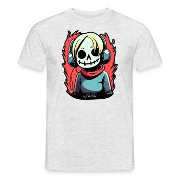 Rebondis avec moi, musique de Manga Girl - T-shirt homme - gris chiné - Devant - AI Model Male 178 dark (178cm)
