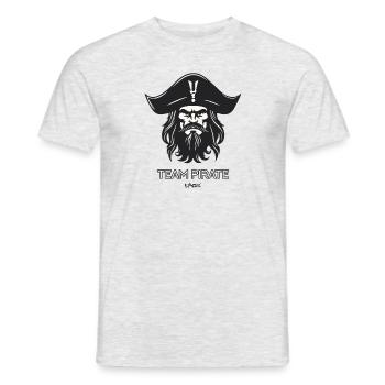Team Pirate - Men's T-Shirt - heather grey - Front - AI Model Male 178 dark (178cm)