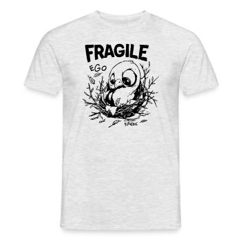 Fragiles Ego: Nest, Warmes Küken - Männer T-Shirt - Grau meliert - Vorne - AI Model Male 178 dark (178cm)