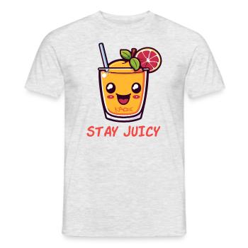 Jus fruité : restez juteux - T-shirt homme - gris chiné - Devant - AI Model Male 178 dark (178cm)