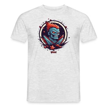 Schwer Super-Duty-Cool Zombie-Schädel-Rock - Männer T-Shirt - Grau meliert - Vorne - AI Model Male 178 dark (178cm)
