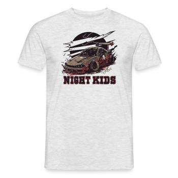 Schrottiges JDM Straßen Rennen Night Kids Auto - Männer T-Shirt - Grau meliert - Vorne - AI Model Male 178 dark (178cm)
