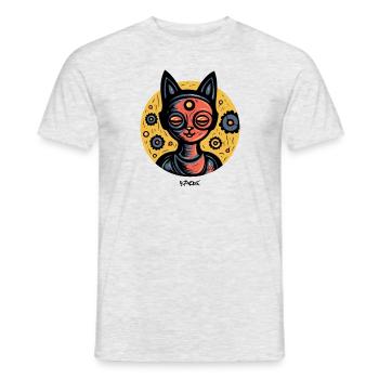 Hasen Mädchen-Meditations-Yoga - Männer T-Shirt - Grau meliert - Vorne - AI Model Male 178 dark (178cm)