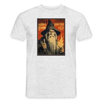 Parody for the Grey Mages Guild - Men's T-Shirt - heather grey - Front - AI Model Male 178 dark (178cm)