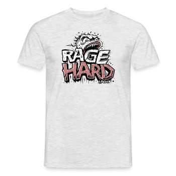 Colère, visage en colère, expression intense - T-shirt homme - gris chiné - Devant - AI Model Male 178 dark (178cm)